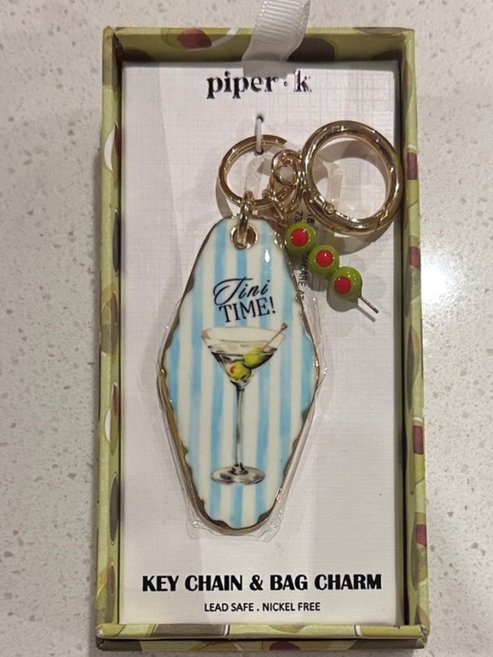 Piper K Accessories - Piper K "Tini Time" Martini Keychain and Bag Charm NIB